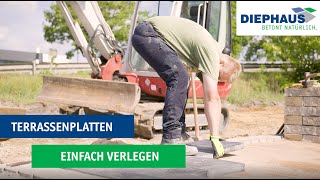 Mehrformatige DIORA Terrassenplatten selbst verlegen | DIY Anleitung von DIEPHAUS