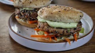 Sesame-Seared Ahi Tuna Burger Recipe