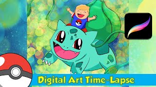 BULBASAUR- (Pokémon)Quick Draw (Time-Lapse)