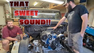 '67 F100: It Runs!!! 351w & Tremec TKX FIRE UP! Crown Vic Front Swap Getting Closer!! Holley Sniper