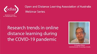 ODLAA Webinar Aug 2022: Research trends in online distance learning during the COVID-19 pandemic