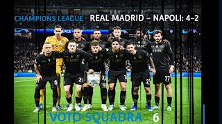 Pagella SSC Napoli - Champions League Real Madrid - Napoli 4-2 - 29 Novembre 2023