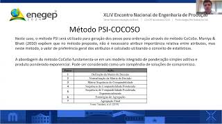 Avaliação de Fundos de Investimentos Imobiliários (FIIS) utilizando o Método MulticritérioPSI-CoCoSo