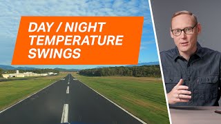 Why Do Some Airports Have Large Temperature Swings Between Day And Night, And Others Don't?