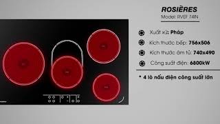 Bếp điện từ Rosieres Model RVEF 74 IN 4 lò nấu công suất lớn | Bếp điện từ không kén nồi