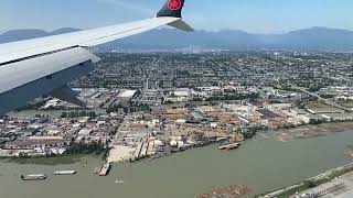 Landing in Vancouver International Airport in July 2022