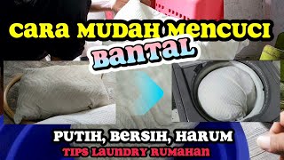 Cara Mudah Mencuci Bantal Jadi Putih Bersih dan Harum |Tips Laundry Rumahan  @rendslaundries22 ​