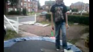 Skateboard on Trampoline FAIL