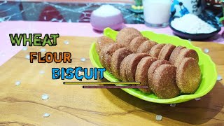 Wheat flour Biscuit | Biscuit Recipe | Gehun Ke Aate se Banaye Crispy Biscuit