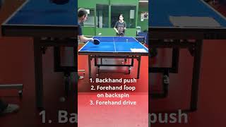 Mila - 7th-hour learning table tennis technique - backhand push - forehand topspin - forehand drive