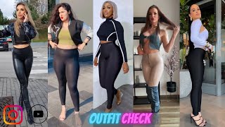 Rock Leather Leggings in London, LA & Barcelona 2024 | High-Fashion Curvy Leggings Outfits | GRWM