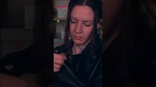 ASMR Leather Jacket Sounds #asmr #asmrleather #asmrsounds #asmrfabricsounds