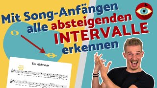 ABSTEIGENDE INTERVALLE ERKENNEN! - Mit vielen hilfreichen HÖRBEISPIELEN!