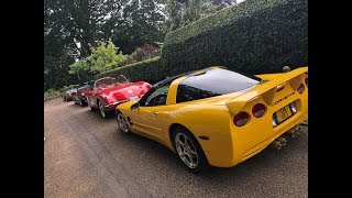 Part 2  Surrey Vettes at Retro Car Evening   Hurtwood Park