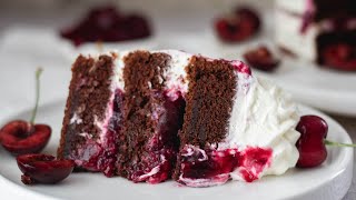 Black Forest Cake Recipe | Rich Chocolate, Cherry, and Whipped Cream Dessert