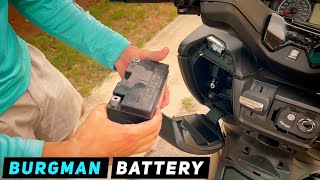 Suzuki Burgman 400 Battery Replacement - 2017-Current | Mitch's Scooter Stuff