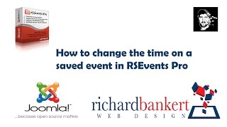 How to change the time on a saved event RSEvents Pro