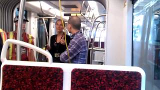 New Toronto streetcar. Brief interior view