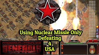 4 Usa Defeating only with Nuclear Missle Generals Zero hour Rise of The Reds