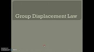 group displacement law