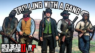 trolling red dead rp with a gang