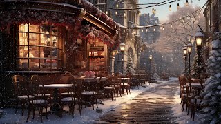 Snowfall Jazztime | Slow Jazz Music in Winter Coffee Shop Ambience for Work, Study and Relax