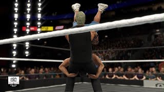 OCW 250 Kenny Oliver looks to piledrive Brad Ultimate through the mat!