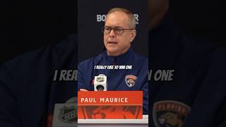 “I’m Thirty Years Into This Thing I Wouldn’t Mind Winning One” Paul Maurice #nhl