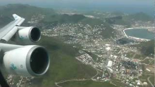 St. Maarten KLM Boeing 747 take off onboard 1080p