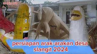 persiapan arak-arakan mapag Sri desa slangit 2024