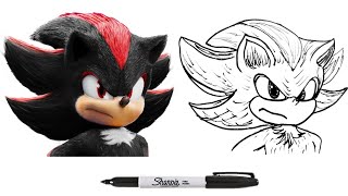 SHADOW THE HEDGEHOG - How To Draw EASY! | Step-by-step Tutorial On Sonic The Movie Character