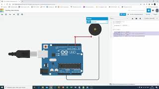 Tinkercad Урок №12 - Подключение Buzzer к Arduino  UNO #Tinkercad