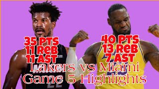 Miami vs Lakers Game 5 (Fulll Game Highlights NBA Finals)