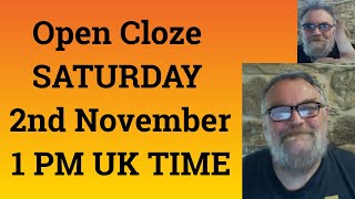 Livestream English Class for C2 and C1 - Open Cloze SATURDAY 2nd November 1 PM UK TIME