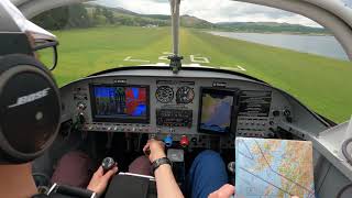 Glenforsa airfield landing runway 26. Van's RV-7 G-RVAH.