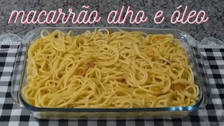 MACARRÃO ALHO E ÓLEO SOLTINHO DE RESTAURANTE !