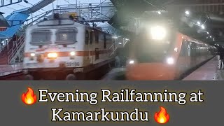 AC Duronto + Rajdhani  + VB + More | Evening Rushing Trains at Kamarkundu (KQLS) ✅ #trainvideos