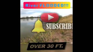 FLOODED!!! - our rivers are flooded #Shorts #fishing #bass