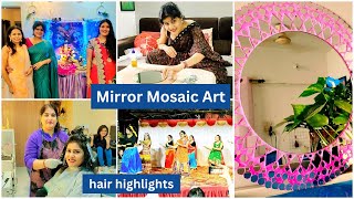 Super Easy Mirror Mosaic Art | Mirror Mosaic Art for Beginners | Mosaic Art Kaise Banaye