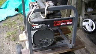 Craftsman 5hp 2400Watt Generator, craigs list freebie part 1