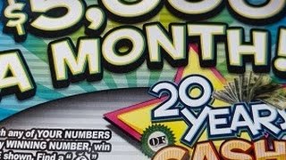 $5000 A MONTH 20 YEARS OF CASH Indiana Lottery Scratch Off