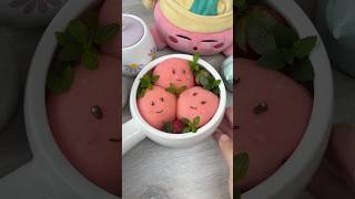 Kirby strawberry mochi #kirby #strawberrymochi #homemade #bake #bakingtherapy #baketok #bakingrecipe