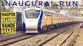 Inaugural Run of Speed Sensation NAGPUR BILASPUR VANDE BHARAT Train-18 Skipping Kanhan!! #firstvideo