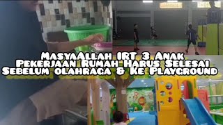 MINGGU CERIA IRT 3 ANAK || Dari Buat Sarapan Sampai Bersihin Dapur Lanjut Olahraga & Ke Playground