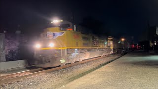 Union Pacific 8479 leading a huge 2x3x1 grain train through Sacramento