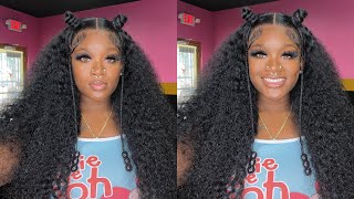 Watch Me Slay this Deep Curly Wig😍🔥 |With Bantu Knots and Braids ft. Alibonnie Hair ✨