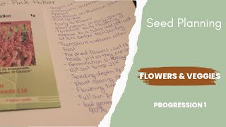 Seed Planning for flowers or vegetable gardens