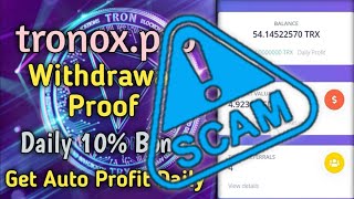 Scam | tronox.pro withdrawal proof | New TRX Mining Site daily 10% profit | how to earn money online