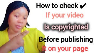 How to check if your video is COPYRIGHTED before posting on your Facebook page  @vibewith_Sonia