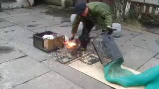 Explosive popcorn in JiaXing, China